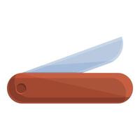 multiverktyg kniv ikon, tecknad serie stil vektor