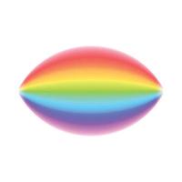 Regenbogen-Symbol, realistischer Stil vektor