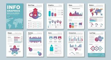 Infografik-Broschüren, Entwurfsvorlage für die Datenvisualisierung vektor