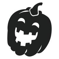 Halloween-Kürbis-Symbol, einfachen Stil vektor