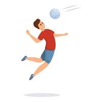 Volleyball-Wettkampf-Symbol, Cartoon-Stil vektor