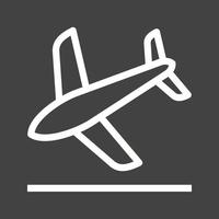 Invertiertes Symbol für Fluglandelinie vektor