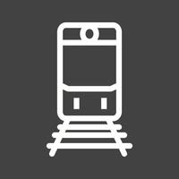 tåg linje inverterad ikon vektor