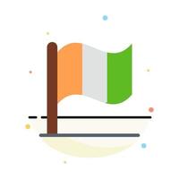 flagga irland irländsk abstrakt platt Färg ikon mall vektor