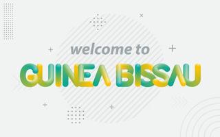 Willkommen in Guinea-Bissau. kreative typografie mit 3d-mischeffekt vektor
