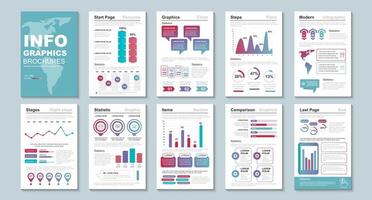 Infografik-Broschüren, Entwurfsvorlage für die Datenvisualisierung vektor