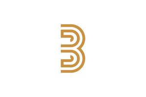 Einzigartiges monoline b-Logo vektor