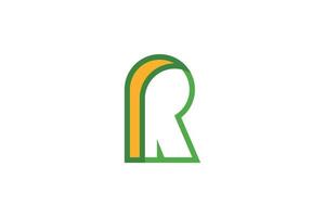 abstrakt r brev logotyp vektor