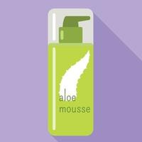 Aloe-Mousse-Symbol, flacher Stil vektor