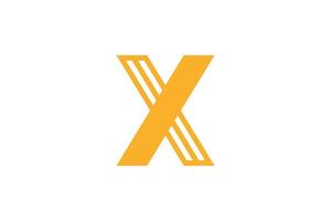 platt design brev x logotyp mall vektor
