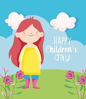 lycklig barns dag firande vektor