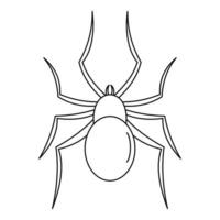 Symbol für männliche Mausspinne, Umrissstil vektor