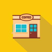 kaffe handel ikon, platt stil. vektor