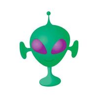 Alien-Symbol im Cartoon-Stil vektor