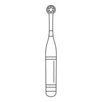 Symbol für elektrische Zahnbürste der Marke, Umrissstil vektor