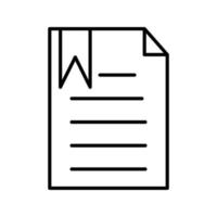 einzigartiges Dokument-Vektorsymbol mit Lesezeichen vektor