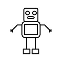 einzigartiges Roboter-Vektorsymbol vektor