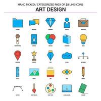 Kunst und Design flache Linie Icon-Set Business-Konzept-Icons-Design vektor