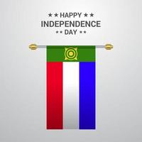 khakassia unabhängigkeitstag hängender flaggenhintergrund vektor