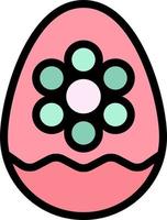 ägg dekoration påsk blomma växt företag logotyp mall platt Färg vektor