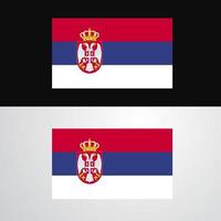 serbia flagga baner design vektor