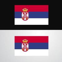 Serbien-Flaggen-Banner-Design vektor