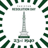 Pakistan Resolution Day Designvektor vektor