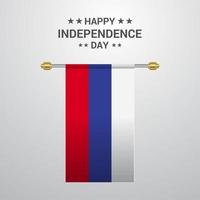 russland unabhängigkeitstag hängender flaggenhintergrund vektor