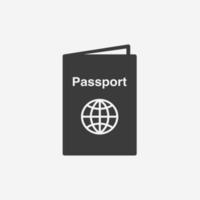 dokumentera, pass ikon vektor platt isolerat symbol tecken
