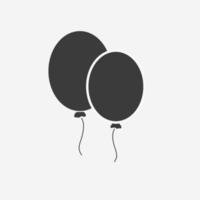 helium ballong ikon vektor. fest, födelsedag, Semester, fira symbol tecken vektor