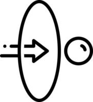 linje ikon för genom vektor