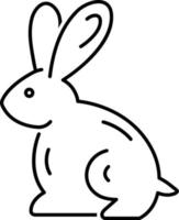 Liniensymbol für Kaninchen vektor