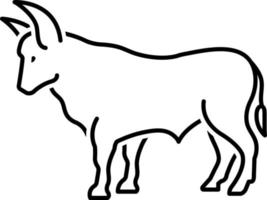 Liniensymbol für Stier vektor