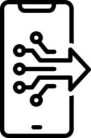 linje ikon för digital vektor