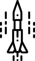 Liniensymbol für Rakete vektor