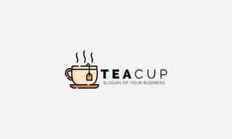 Kaffee-Logo. minimalistisches Tee-Logo-Konzept vektor
