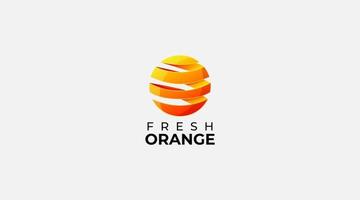 frisches orangefarbenes Logo-Design. Vektor-Illustration vektor