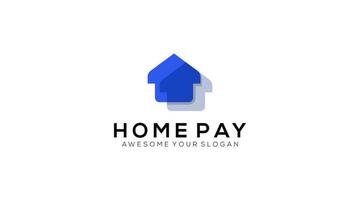 Home Pay-Logo-Design-Symbol-Vektor-Illustrationen vektor