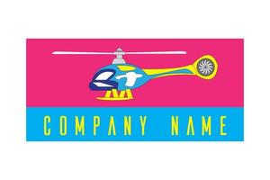 Luxus-Hubschrauber-Logo-Design für Unternehmen vektor