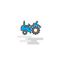 platt traktor ikon vektor