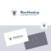 Spider-Vektor-Logo mit Visitenkartenvorlage eleganter Corporate-Identity-Vektor vektor