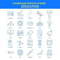 Bildungssymbole Futuro Blue 25 Icon Pack vektor