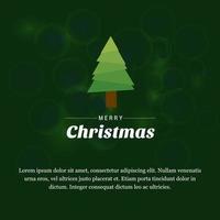 Weihnachtskartendesign mit elegantem Design und grünem Hintergrundvektor vektor