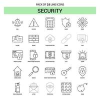 Symbolsatz für Sicherheitslinie 25 gestrichelter Umrissstil vektor