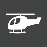 Polizeihubschrauber Glyphe umgekehrtes Symbol vektor