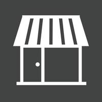 Shop i Glyphe umgekehrtes Symbol vektor