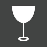 vin bägare glyf omvänd ikon vektor