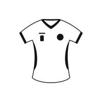 Fußball-T-Shirt schwarz einfaches Symbol vektor
