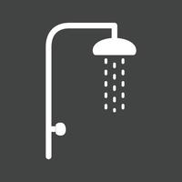 dusch glyf inverterad ikon vektor