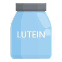 Lutein-Glas-Symbol-Cartoon-Vektor. Nahrungsvitamin vektor